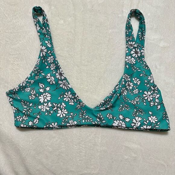Zaful a swimsuit woman sexy top blue/ green white floral Top (size Mediu… - Picture 9 of 16
